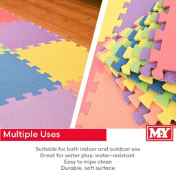M.Y Interlocking EVA Foam Baby Play Mats 9 Piece Pack - Size: 9 Pack - thumbnail 3