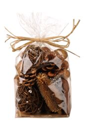 Orsina Vanilla Scented Pot Pourri - 200g, Decorative Dried Flower Mix Infused With Sweet Vanilla Fragrance in Brown - thumbnail 1