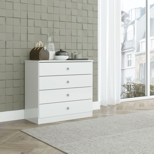 Seconique Denver 4 Drawer Chest in White - image 1