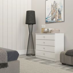 Seconique Denver 4 Drawer Chest in White - thumbnail 8