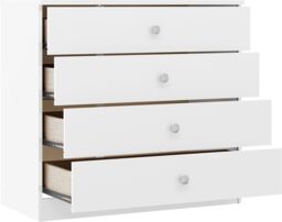 Seconique Denver 4 Drawer Chest in White - thumbnail 4