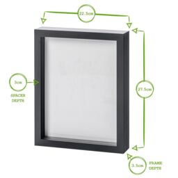 "Nicola Spring 3D Box Photo Frame - 8 x 10"" in Grey" - thumbnail 7