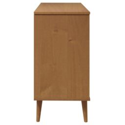 Berkfield Home Drawer Cabinet MOLDE Brown 113x40x80 cm Solid Wood Pine - Size: 113 x 40 x 80 cm - thumbnail 6