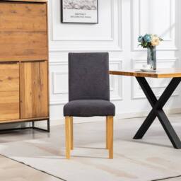 Artemis Home Almont Fabric Dining Chairs - Set of 2 in Charcoal - Size: 2 Pack