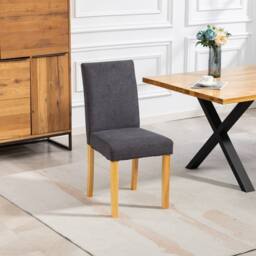 Artemis Home Almont Fabric Dining Chairs - Set of 2 in Charcoal - Size: 2 Pack - thumbnail 3