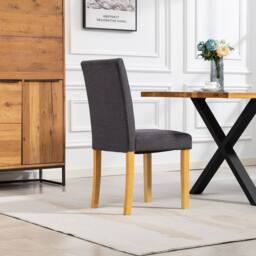 Artemis Home Almont Fabric Dining Chairs - Set of 2 in Charcoal - Size: 2 Pack - thumbnail 6