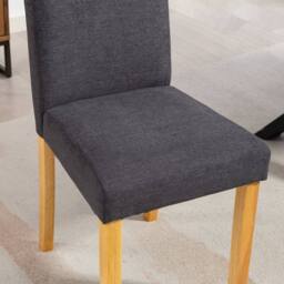 Artemis Home Almont Fabric Dining Chairs - Set of 2 in Charcoal - Size: 2 Pack - thumbnail 4