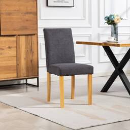 Artemis Home Almont Fabric Dining Chairs - Set of 2 in Charcoal - Size: 2 Pack - thumbnail 2