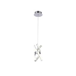 Netlighting Espirales Pendant 12W LED 3000K 840lm Silver Frosted Acrylic Chrome