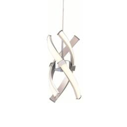 Netlighting Espirales Pendant 12W LED 3000K 840lm Silver Frosted Acrylic Chrome - thumbnail 5