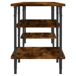 Berkfield Home TV Cabinet Smoked Oak 102x35x45.5 cm Engineered Wood in Brown - thumbnail 6