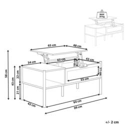 Wyld and Coco Bamboo and Rattan Lift-Top Coffee Table 99 x 48 cm with Storage in Natural - thumbnail 3