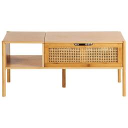 Wyld and Coco Bamboo and Rattan Lift-Top Coffee Table 99 x 48 cm with Storage in Natural - thumbnail 5