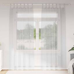 Berkfield Home Full Curtains with Curtains 2 pcs Light gray 140 x 245 cm Polyester in Light Grey - thumbnail 2