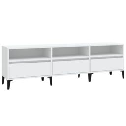 Berkfield Home TV Cabinet White 150x30x44.5 cm Engineered Wood - thumbnail 2