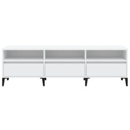 Berkfield Home TV Cabinet White 150x30x44.5 cm Engineered Wood - thumbnail 6