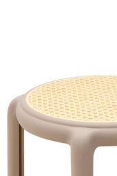 Living and Home 6 PCS Minimalist Plastic Backless Stacking Stool in Light Brown - thumbnail 7