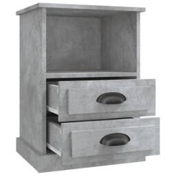 Berkfield Home Bedside Cabinet Concrete Grey 43x36x60 cm - Size: 43 x 36 x 60 cm - thumbnail 7