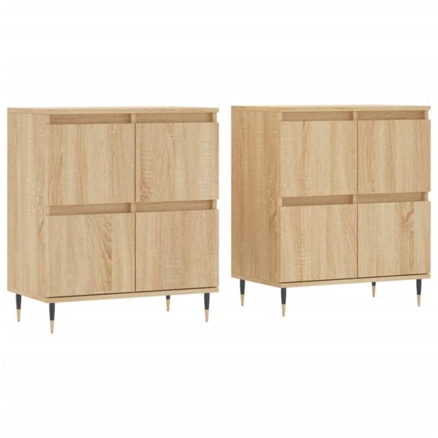 Berkfield Home Sideboards 2 pcs Sonoma Oak Engineered Wood in Light Brown - image 1