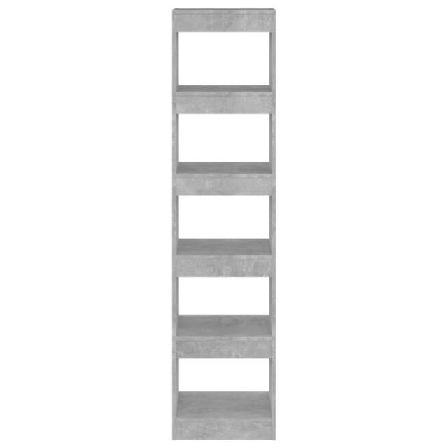 Berkfield Home Classic Book Cabinet/Room Divider Concrete Grey 40x30x166 cm - Size: 40 x 30 x 166 cm - image 1