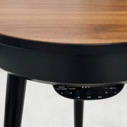 Kelvenix Round Side Table Walnut & Black in Brown - Size: 0.6m2 - thumbnail 3