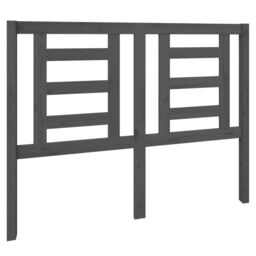 Berkfield Home Bed Headboard Grey 126x4x100 cm Solid Wood Pine - Size: 126 x 4 x 100 cm - thumbnail 2