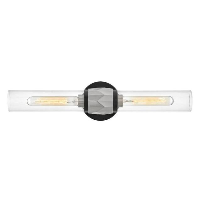 Netlighting Hinkley Ellison Bathroom Wall Lamp Black Nickel IP44 2x E27 - image 1