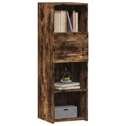Berkfield Home Highboard Smoked Oak 40x42.5x124 cm Engineered Wood in Brown - thumbnail 3