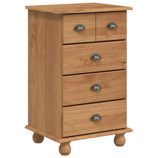 Berkfield Home Chest of Drawers 'ASKIM'Honey Brown 45.8x40x79 cm Solid Wood Pine - image 1