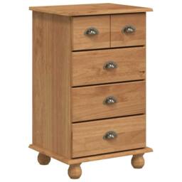 Berkfield Home Chest of Drawers 'ASKIM'Honey Brown 45.8x40x79 cm Solid Wood Pine