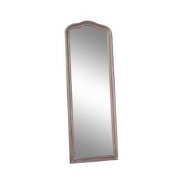 Melody Maison Slim Arched Washed Wooden Framed Leaner Mirror - 50cm X 140cm in Brown - Size: 50 cm X 140 cm - thumbnail 8