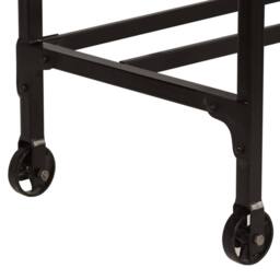 Berkfield Home Desk with Folding Stool Solid Mango Wood 115x50x76 cm in Brown - Size: 115 x 50 x 76 cm - thumbnail 8