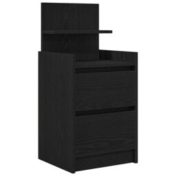 Berkfield Home Bedside Cabinets with 2 Drawers 2 pcs Black 38x34x80 cm - Size: 38 x 34 x 80 cm - thumbnail 5