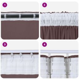 Berkfield Home Velvet Curtains 2 pcs with Eyelets Brown 175x140 cm - thumbnail 5