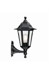 Netlighting Bayswater 1 Light Outdoor Wall Lantern Clear Glass Black Polypropylene IP44 E27 - thumbnail 6