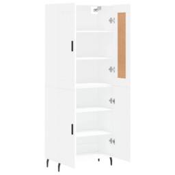 Berkfield Home Highboard White 69.5x34x180 cm Engineered Wood - thumbnail 4