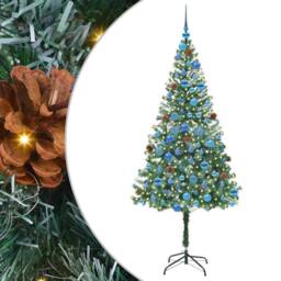 Berkfield Home Artificial Christmas Tree with Stand Green 180 cm PVC & Steel - thumbnail 2