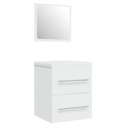 Berkfield Home Sink Cabinet with Built-in Basin White Engineered Wood - thumbnail 4