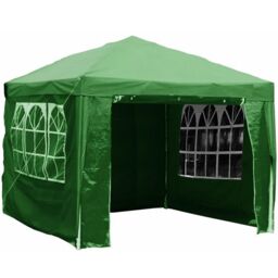 Gr8 Garden Gazebo With Sides Garden Marquee Tent 3x3m in Green - thumbnail 2