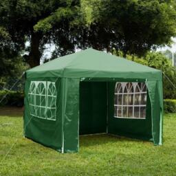 Blue Gazebo With Sides Garden Marquee Tent 3x3m