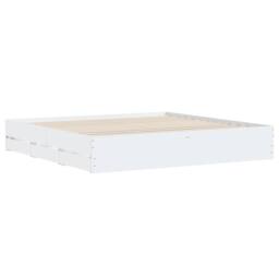 Berkfield Home Modern Bed Frame with Drawers without Mattress White 180x200 cm S - Size: Super King - thumbnail 8