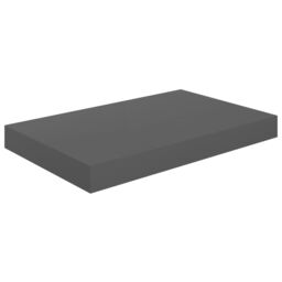 Berkfield Home Floating Wall Shelf High Gloss Grey 40x23x3.8 cm MDF - thumbnail 2