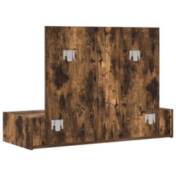 Berkfield Home Wall Hanging Dressing Table Smoked Oak 100x40x70 cm in Brown - Size: 100 x 40 x 70 cm - thumbnail 8