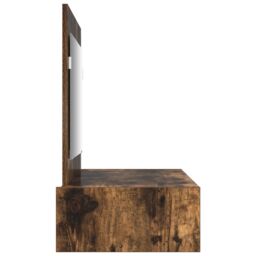 Berkfield Home Wall Hanging Dressing Table Smoked Oak 100x40x70 cm in Brown - Size: 100 x 40 x 70 cm - thumbnail 7