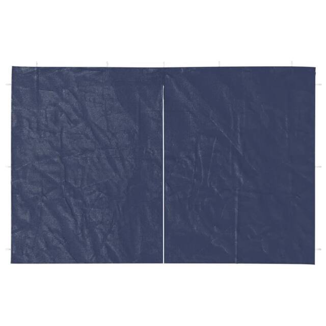 Berkfield Home Party Tent Sidewall 2 pcs with Zipper PE Blue - image 1