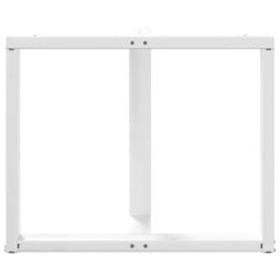 Berkfield Home Dining Table Legs T-Shaped¬†2 pcs White 90x35x(72-73) cm Steel - thumbnail 6