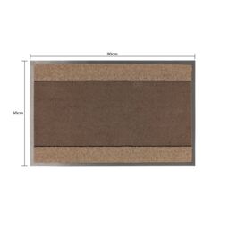 JVL Miracle Machine Washable Barrier Doormat 60x90cm Brown in Beige - Size: 60 cm x 90 cm - thumbnail 3