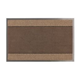 JVL Miracle Machine Washable Barrier Doormat 60x90cm Brown in Beige - Size: 60 cm x 90 cm - thumbnail 1