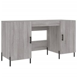 Berkfield Home Desk Grey Sonoma 140x50x75 cm Engineered Wood - Size: 140 x 50 x 75 cm - thumbnail 2