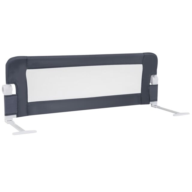 Costway Foldable Bed Rail Toddlers 120cm Swing Down Baby Bed Guard Rail-Grey in Grey - image 1